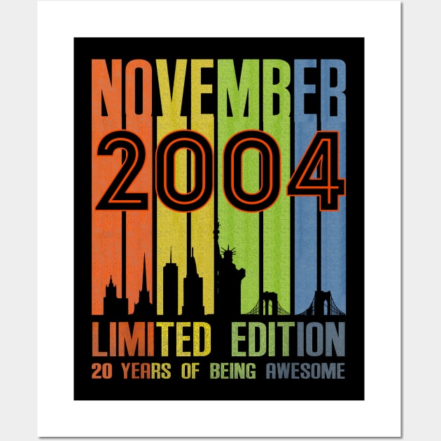 November 2004 20 Years Of Being Awesome Limited Edition Wall Art by Vintage White Rose Bouquets